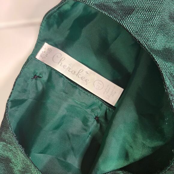 Cherokee Holiday Party Dress Green Silver Tulle & Tafetta 2T - Picture 6 of 6
